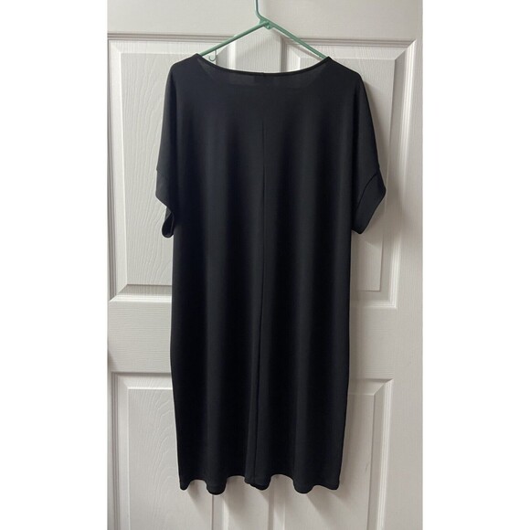 The Limited Dress Womens Plus 1X Black Knee Length Sheath Short Sleeve - Picture 4 of 5